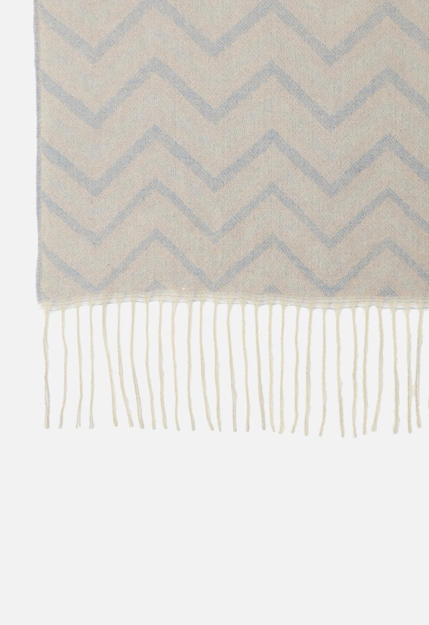 edit - Chevron print scarf - pink & blue
