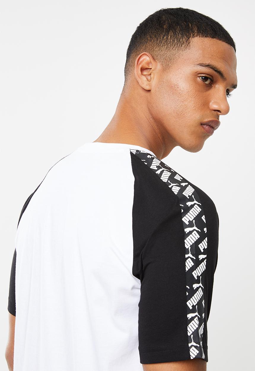 PUMA - Amplified raglan tee - white & black