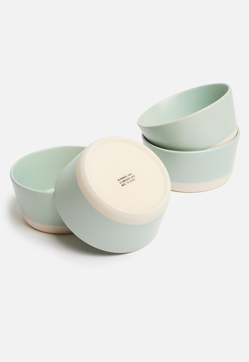Sixth Floor - Ashen bowl set of 4 - duck egg