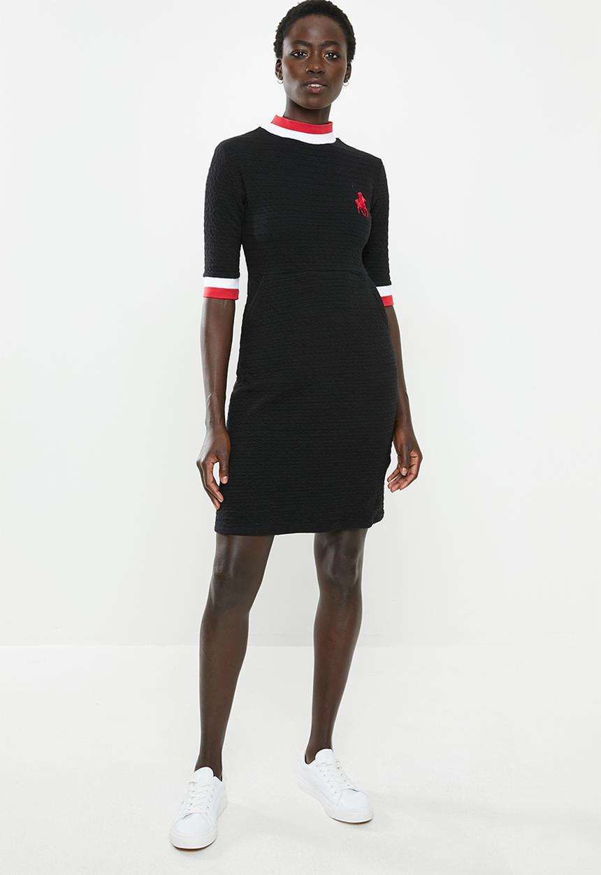 POLO - Monna rib turtle neck dress - multi