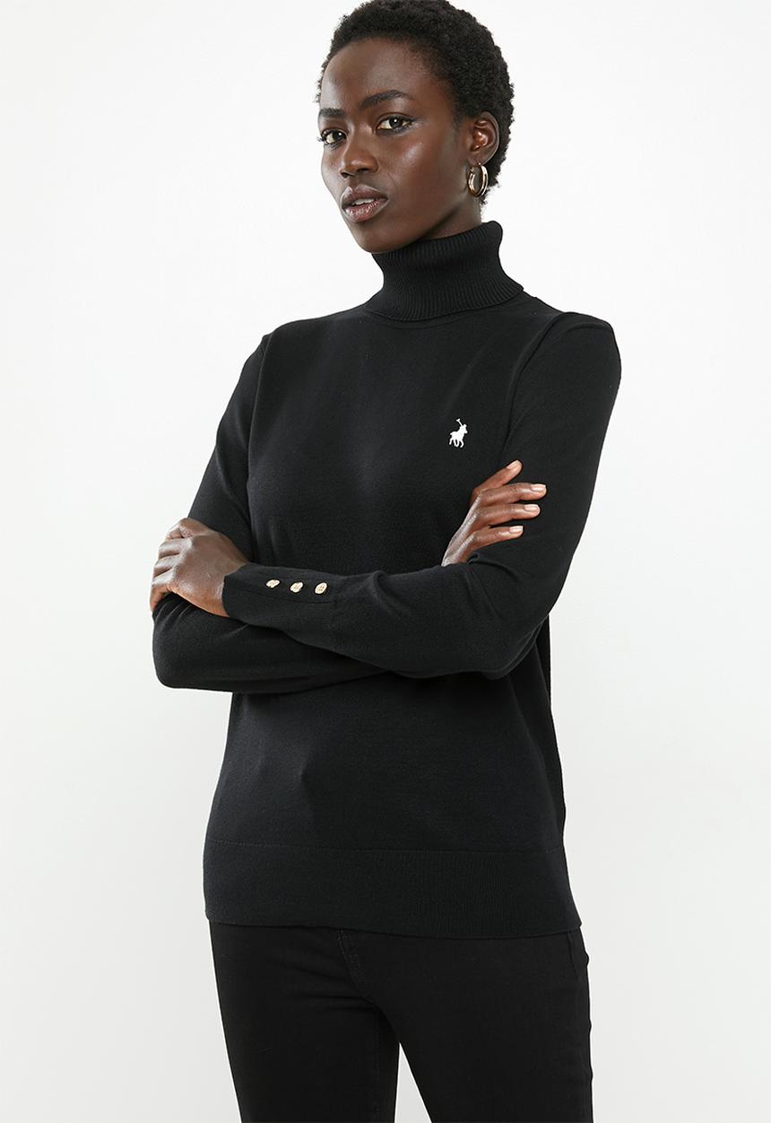 POLO - Eva long sleeve polo neck - black