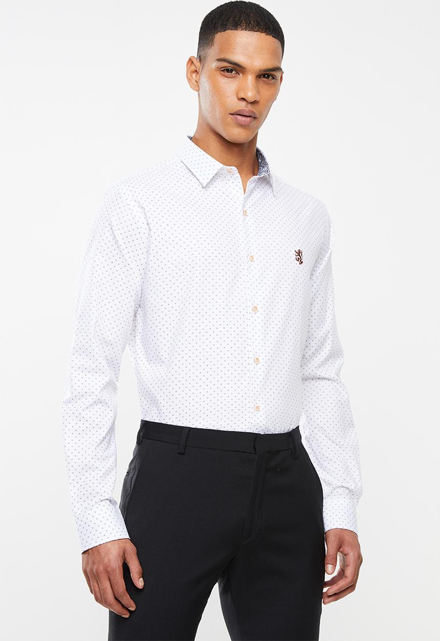 Pringle of Scotland - Luis long sleeve styled shirt - white