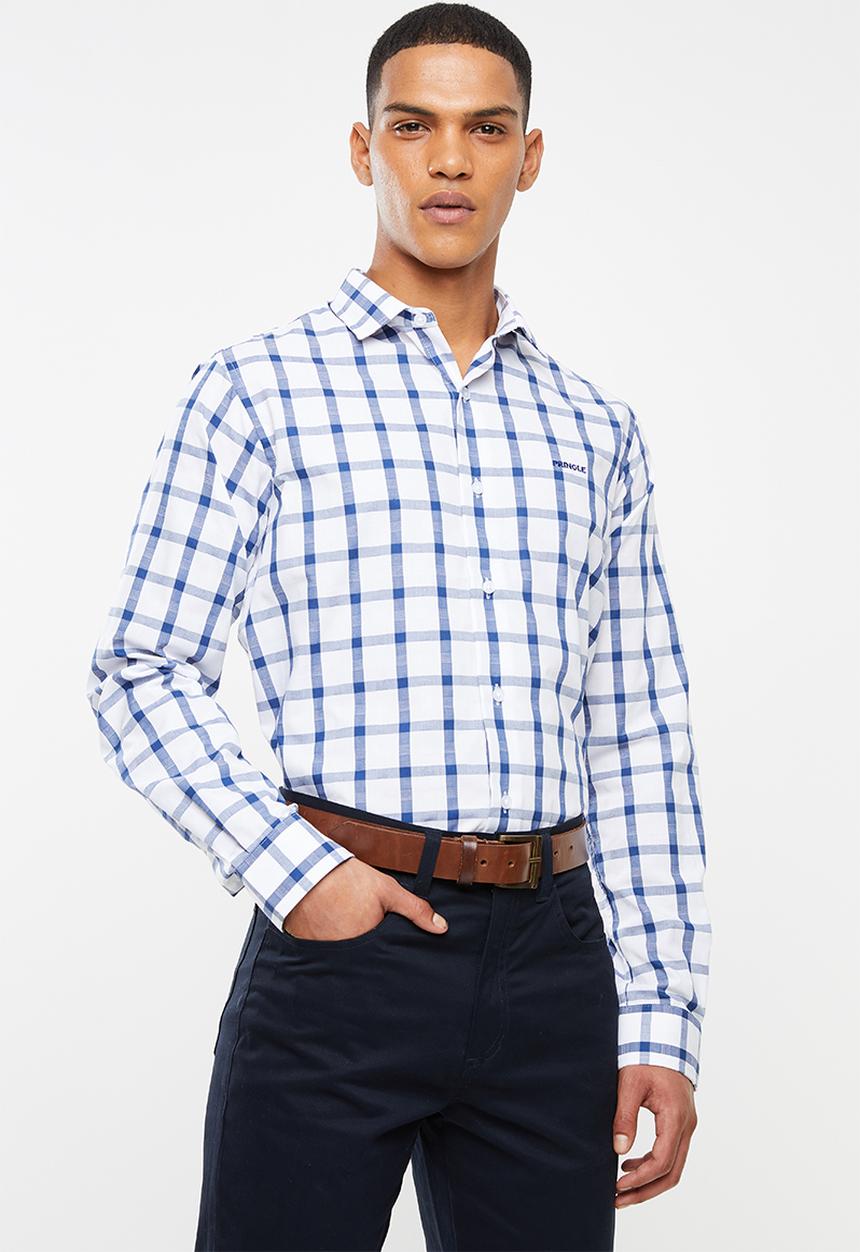 Pringle of Scotland - Maverick tailored shirt - white & blue