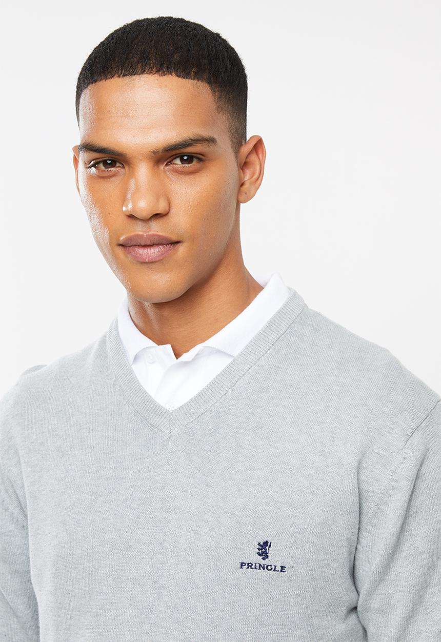 Pringle of Scotland - Raiden V-neck - grey