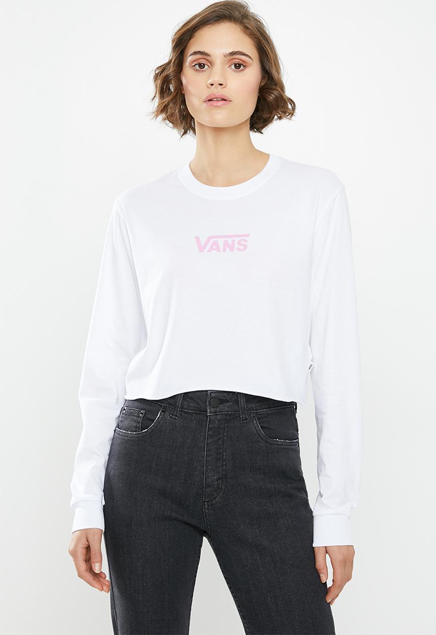 Vans - Airborne long sleeve crop - white