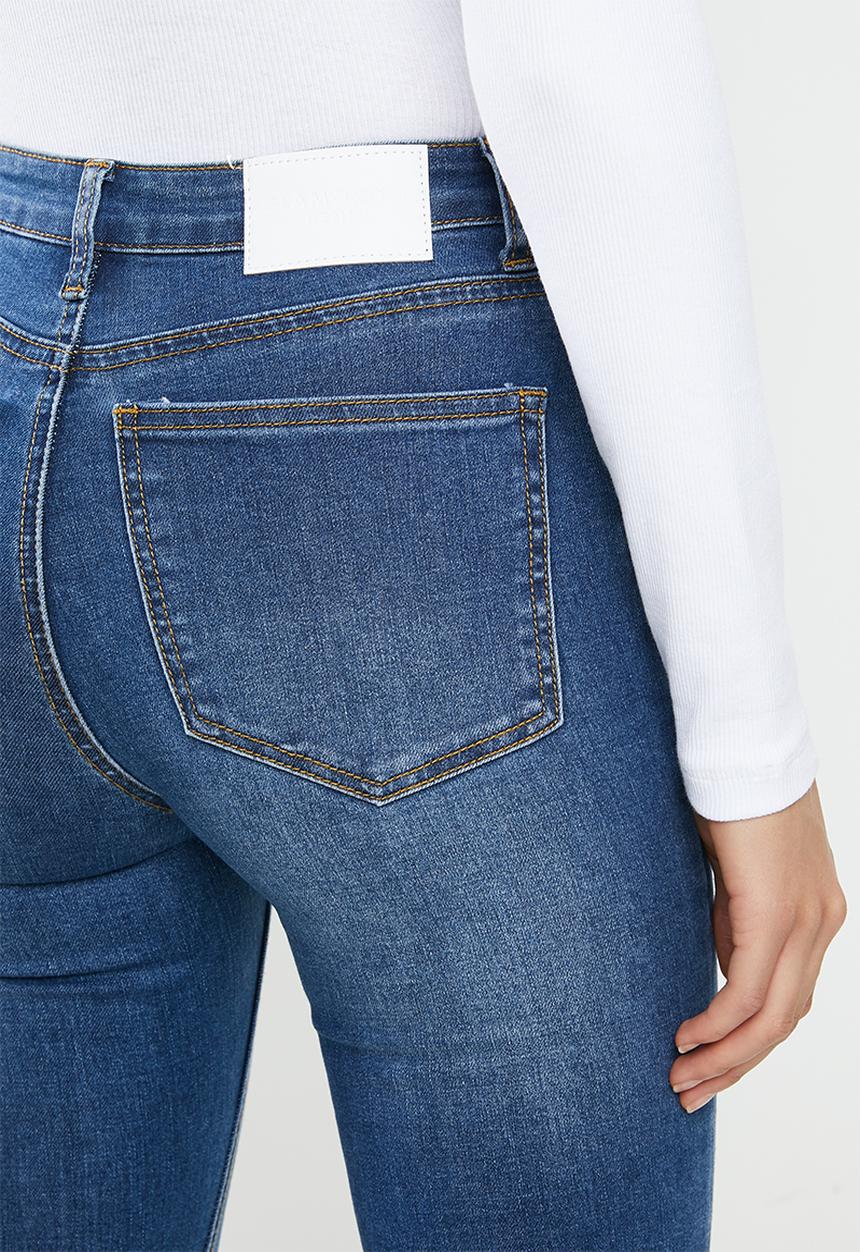 Glamorous -  Wren high waisted ankle grazer - blue