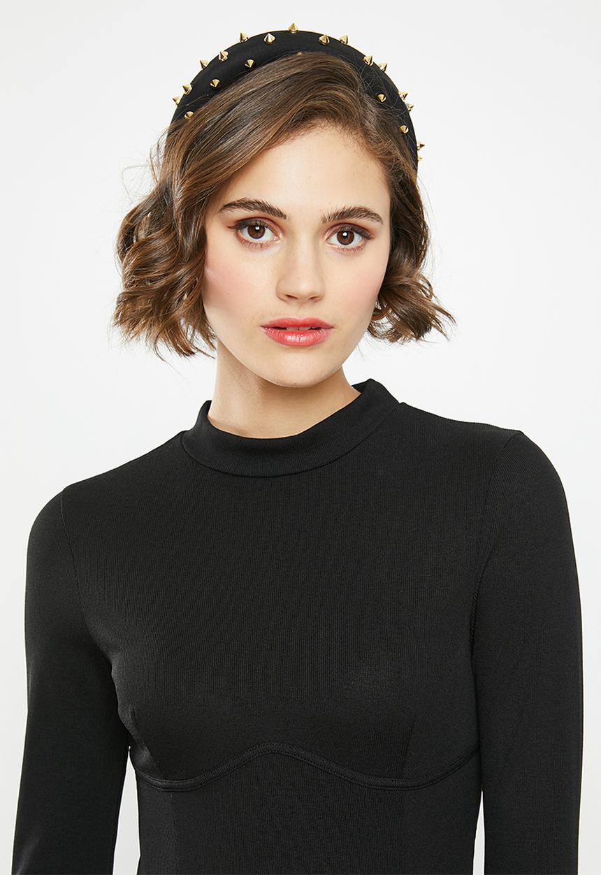 Glamorous - 3/4 Sleeve mini bodycon dress - black