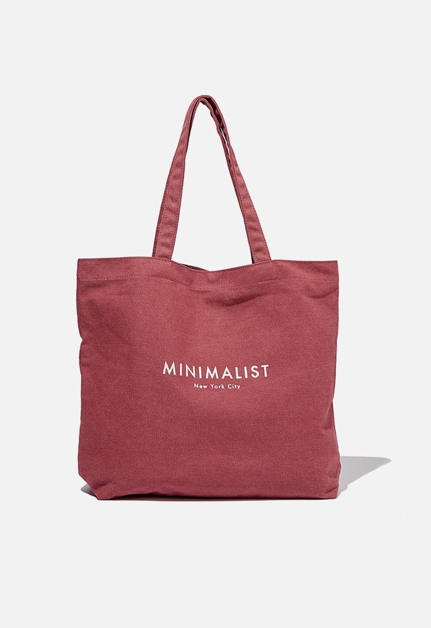 Rubi - Minimalist washed tote - wine