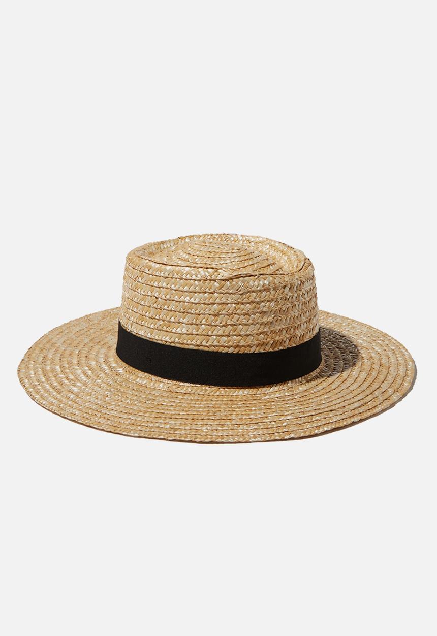 Rubi - Sandi sunken crown boater hat - natural