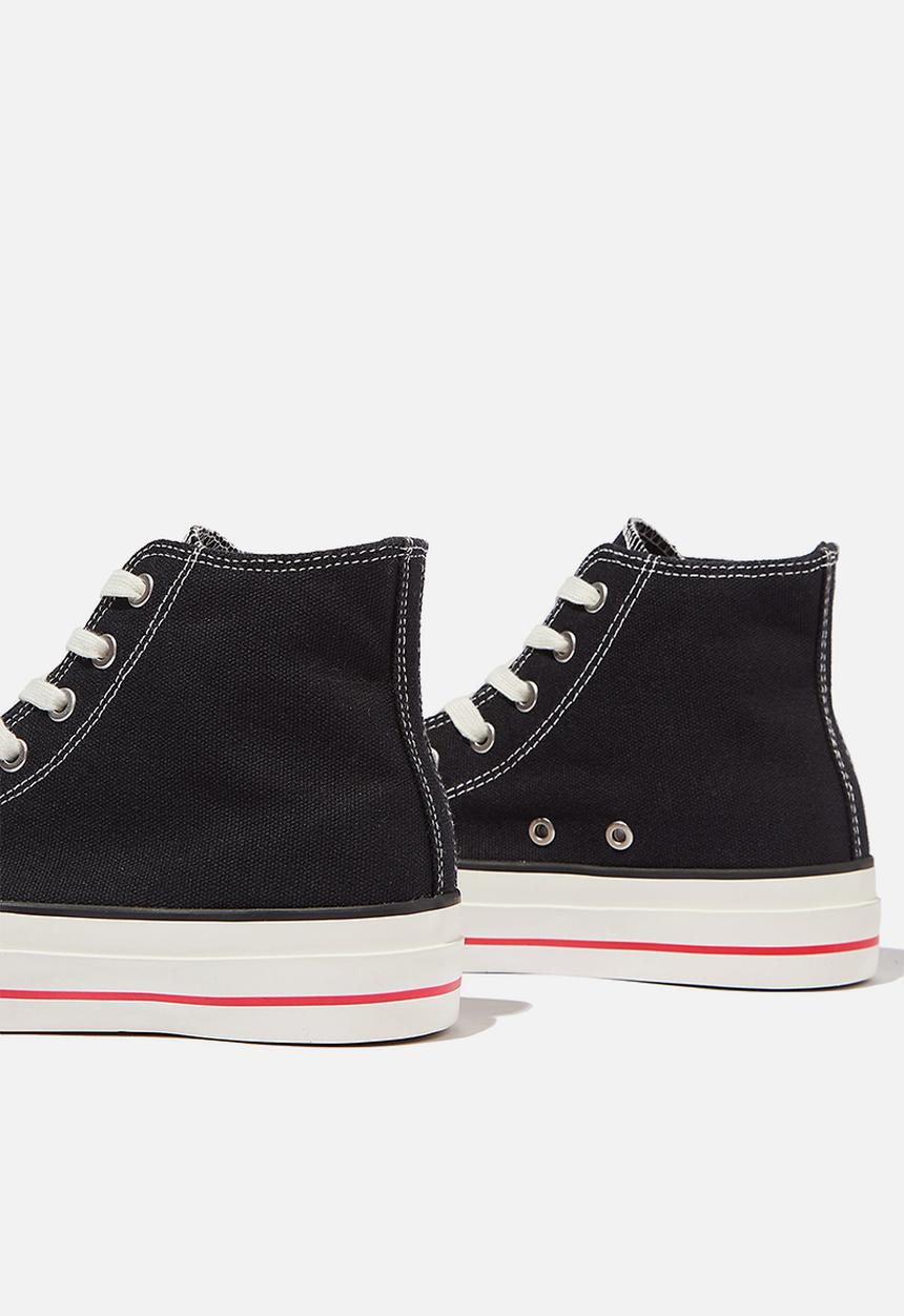 Cotton On - Britt retro high top - black