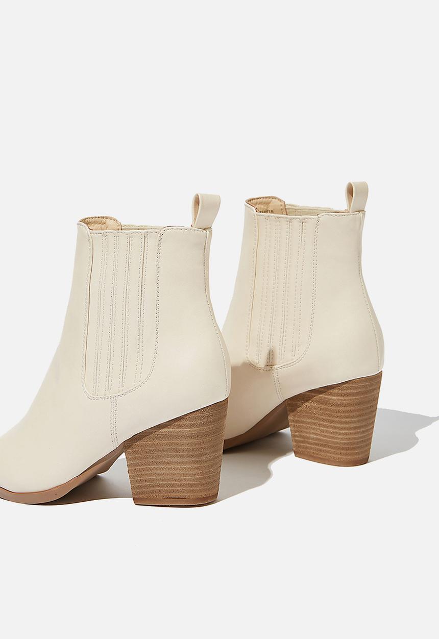 Cotton On - Jolene gusset boot - ecru