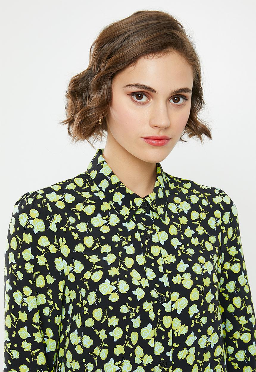 Glamorous - Mini wrap dress - green & black