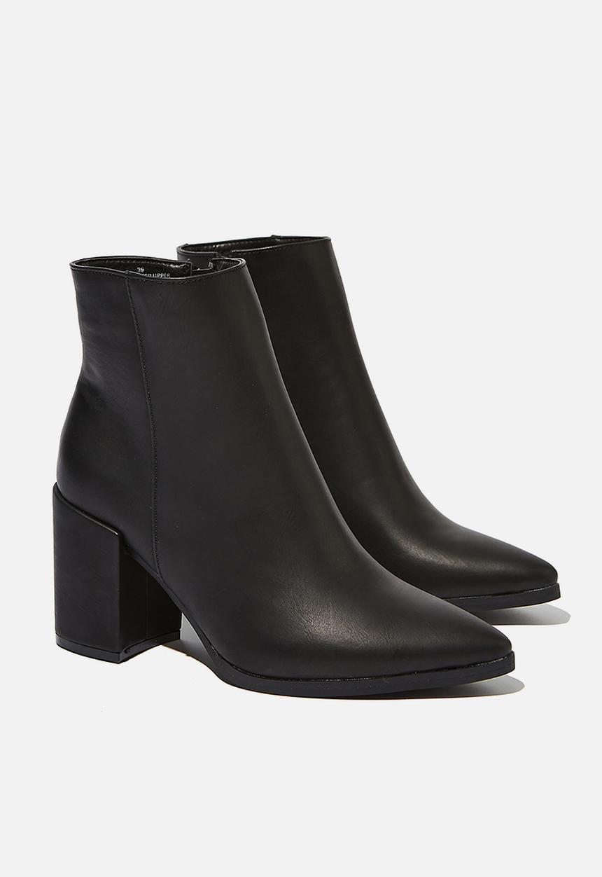 Cotton On - Amina heeled dress boot - black 