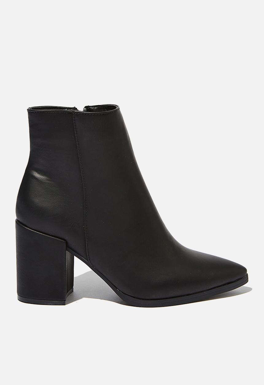 Cotton On - Amina heeled dress boot - black 
