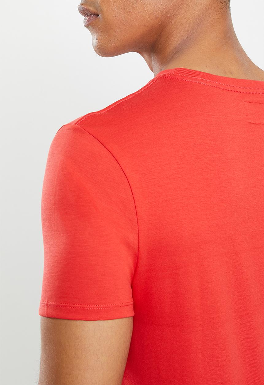 GUESS - Pima emb short sleeve tee - red