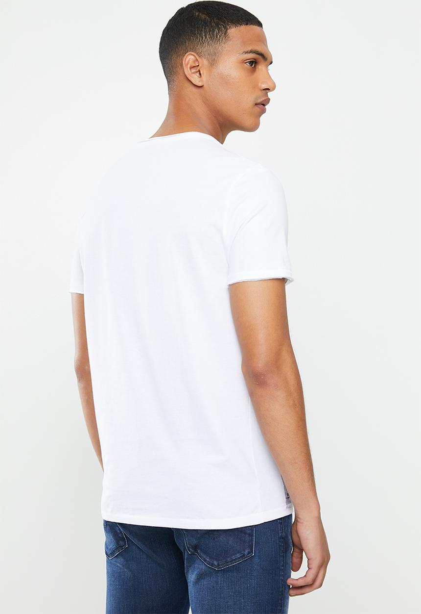 GUESS - Basic all over guess tee -  white