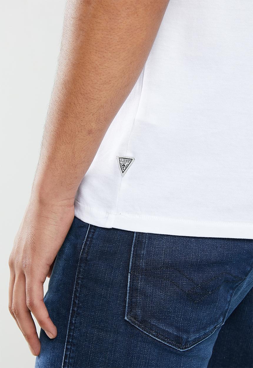GUESS - Basic all over guess tee -  white