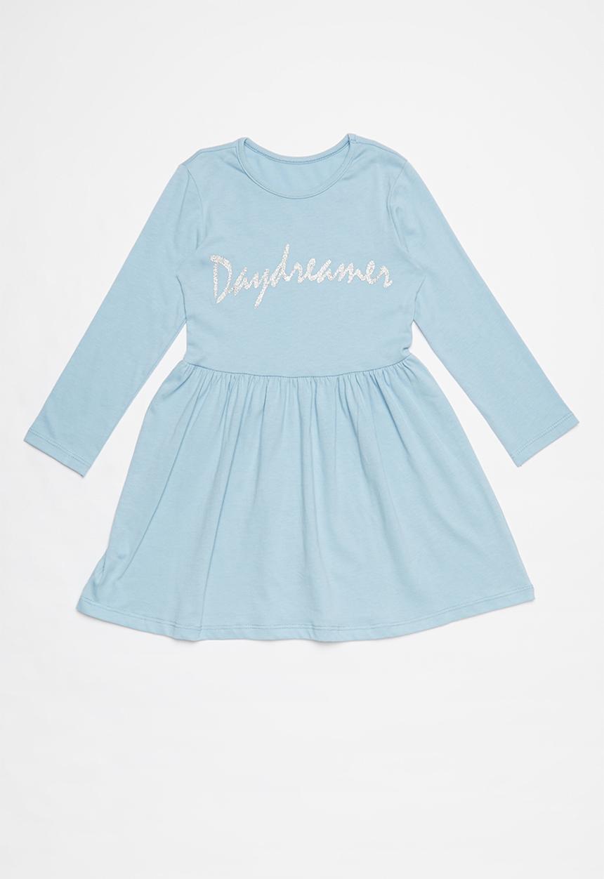 Pop Candy - 2 Pack skater dress - blue & grey