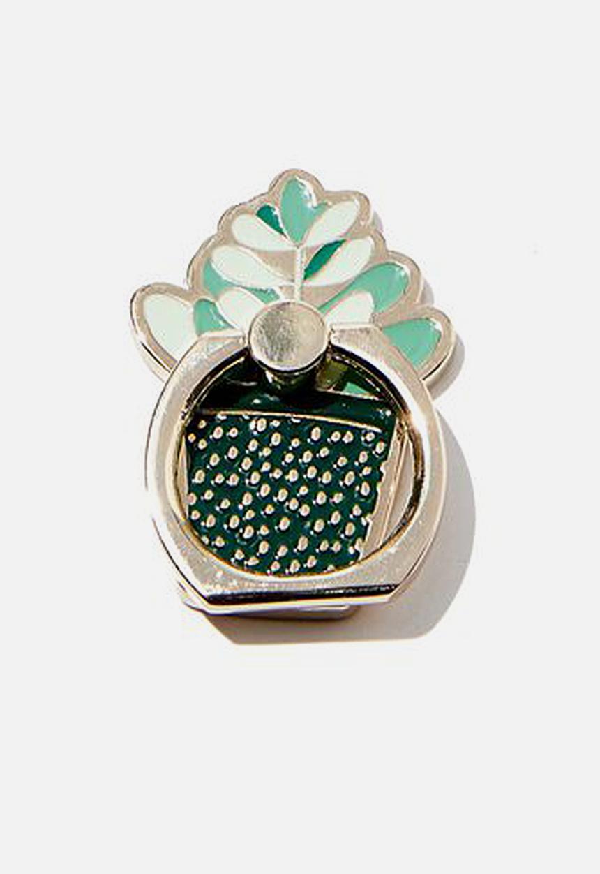 Typo - Enamel phone ring - green 