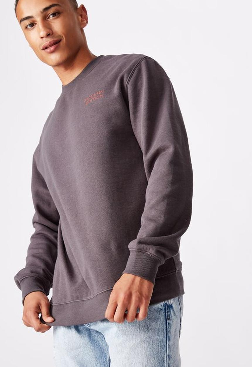Cotton On - Modern edition crew fleece  - faded slate