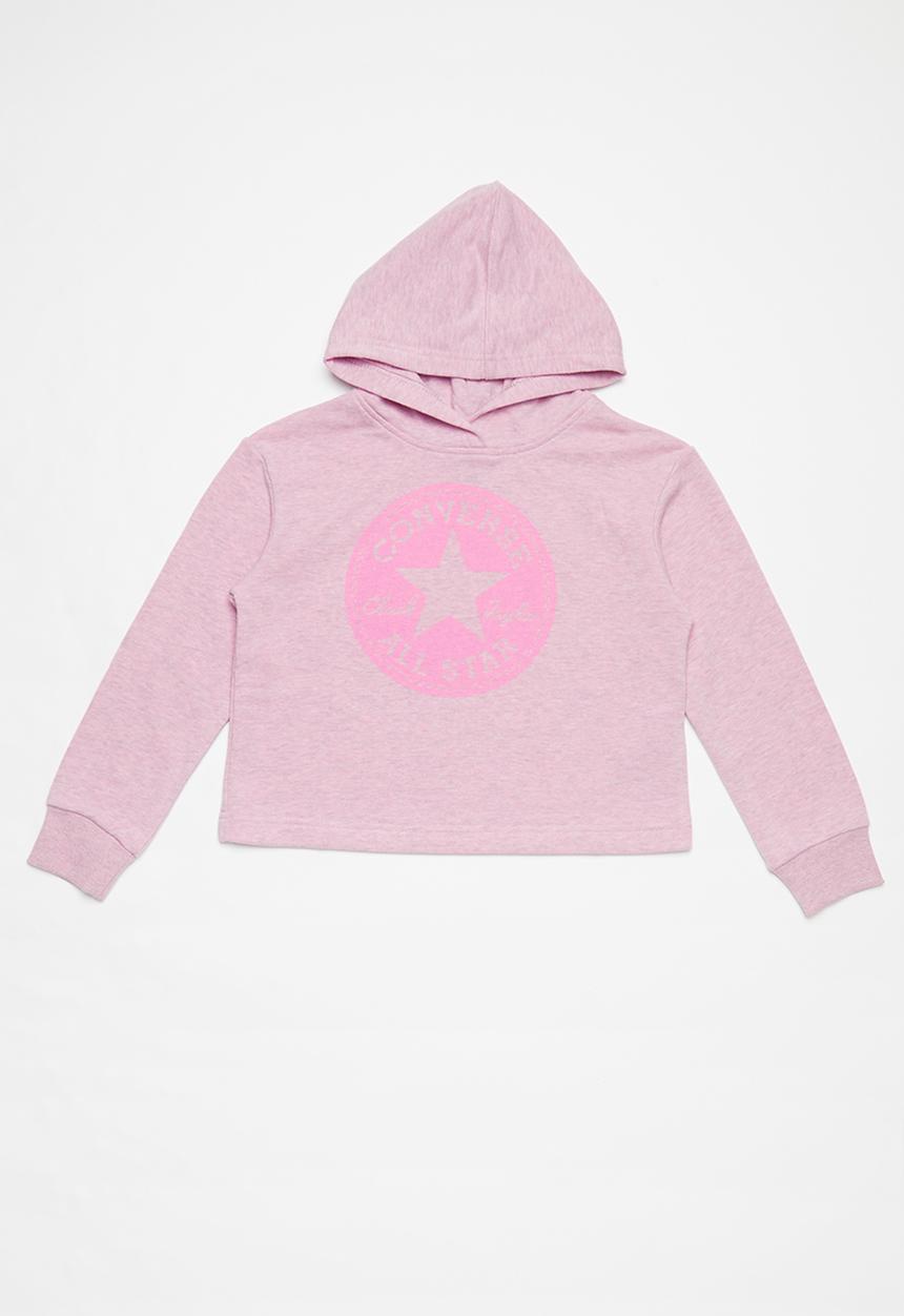 Converse - Converse girls overdye chuck patch hoody - pink