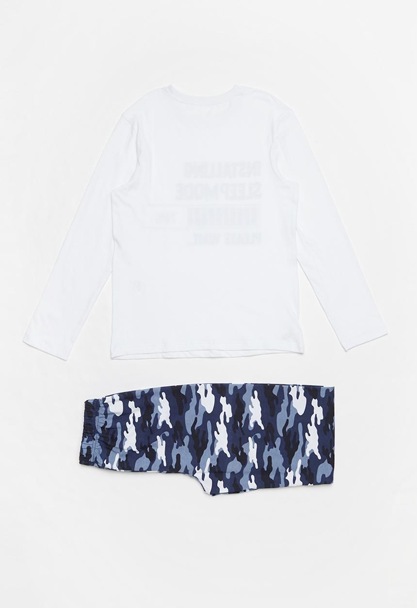 Rebel Republic - Sleep mode pj set - blue & white 