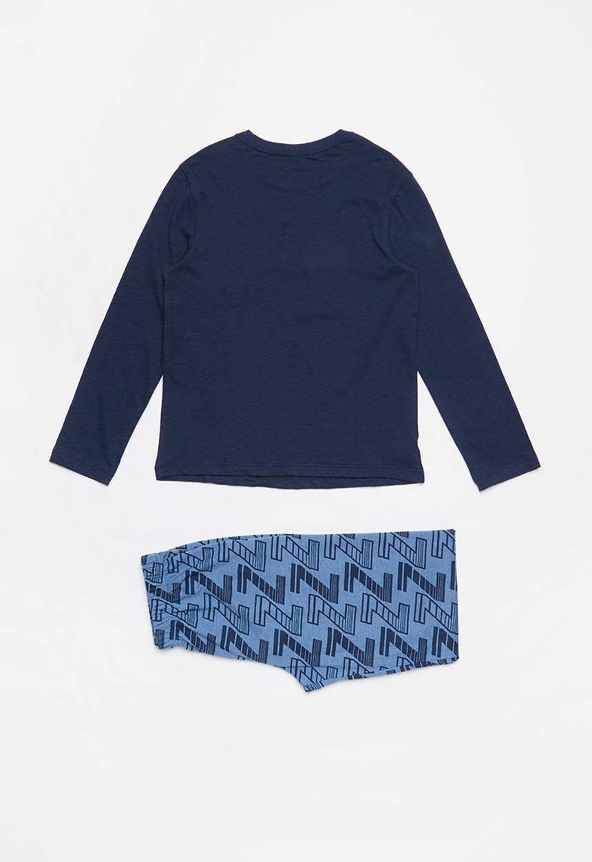 Rebel Republic - Eat sleep pj set - navy 