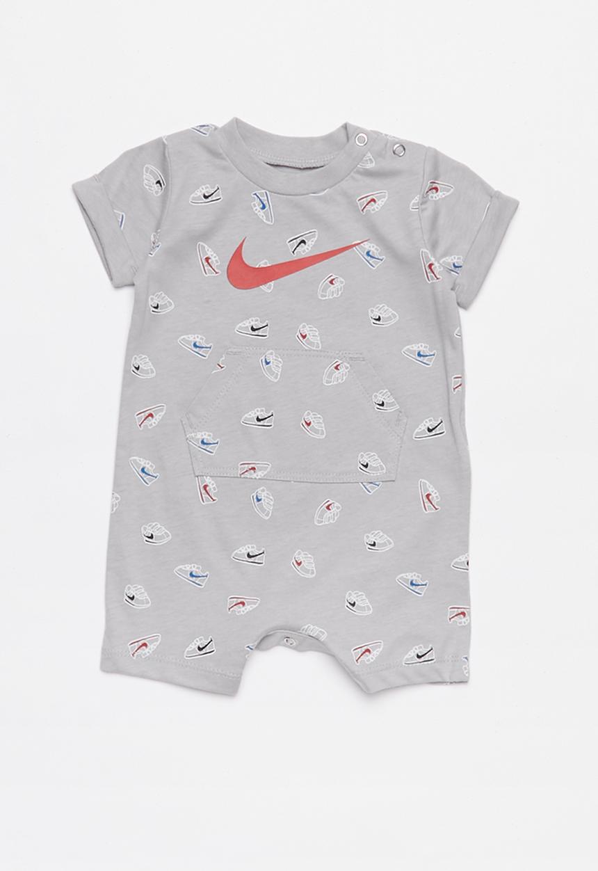 Nike - Cortez aop romper - light smoke grey 