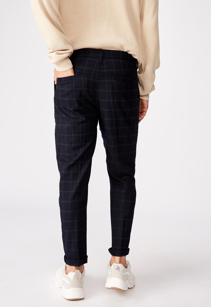 Cotton On - Oxford trouser - navy & green 