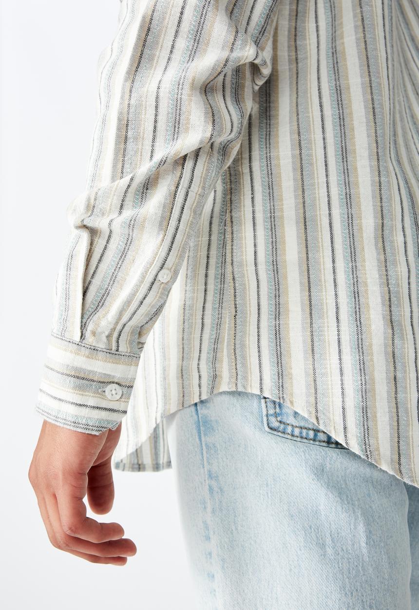 Cotton On - Textured long sleeve shirt - natural 