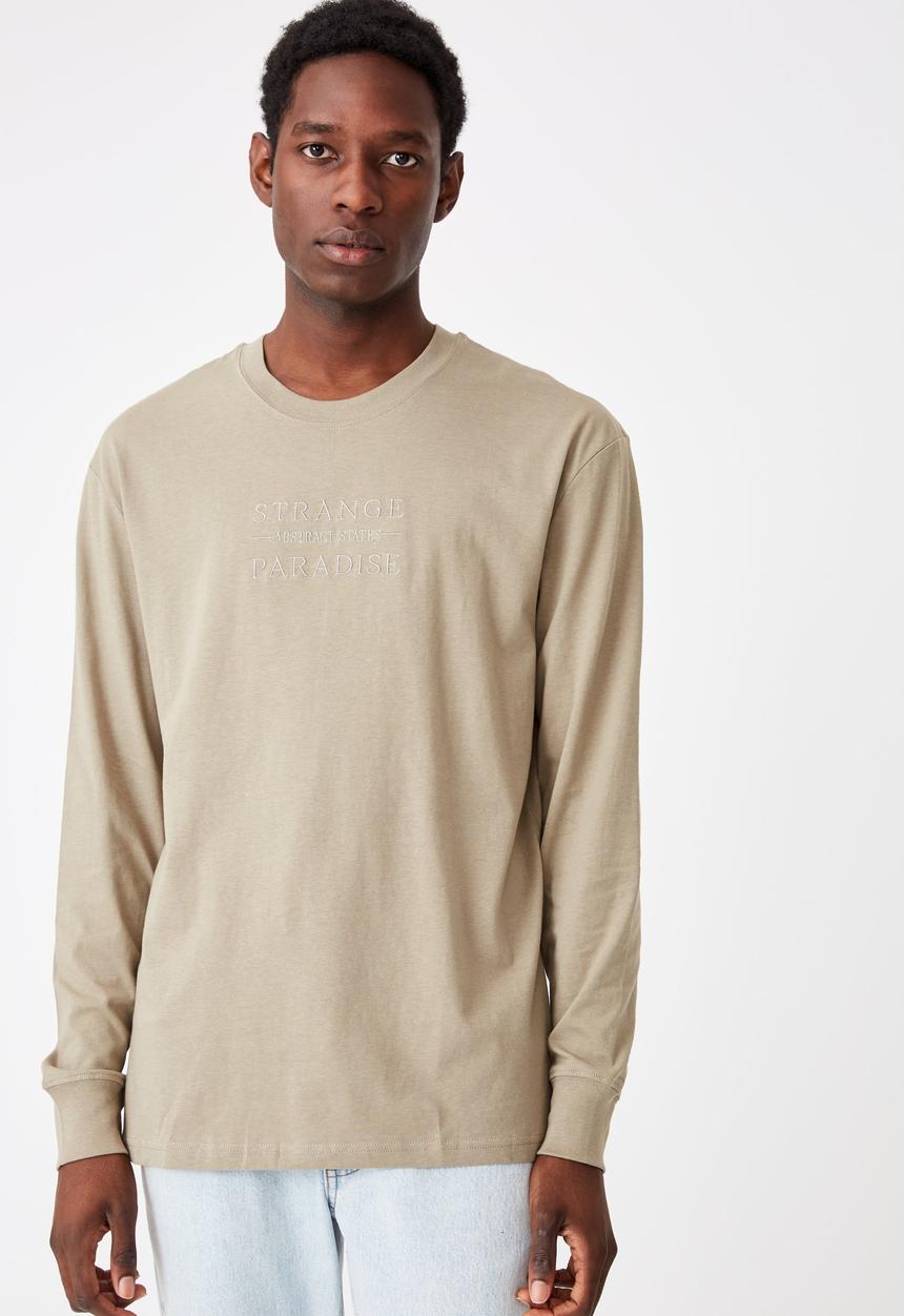 Cotton On - Strange paradise emb tbar long sleeve - moss stone