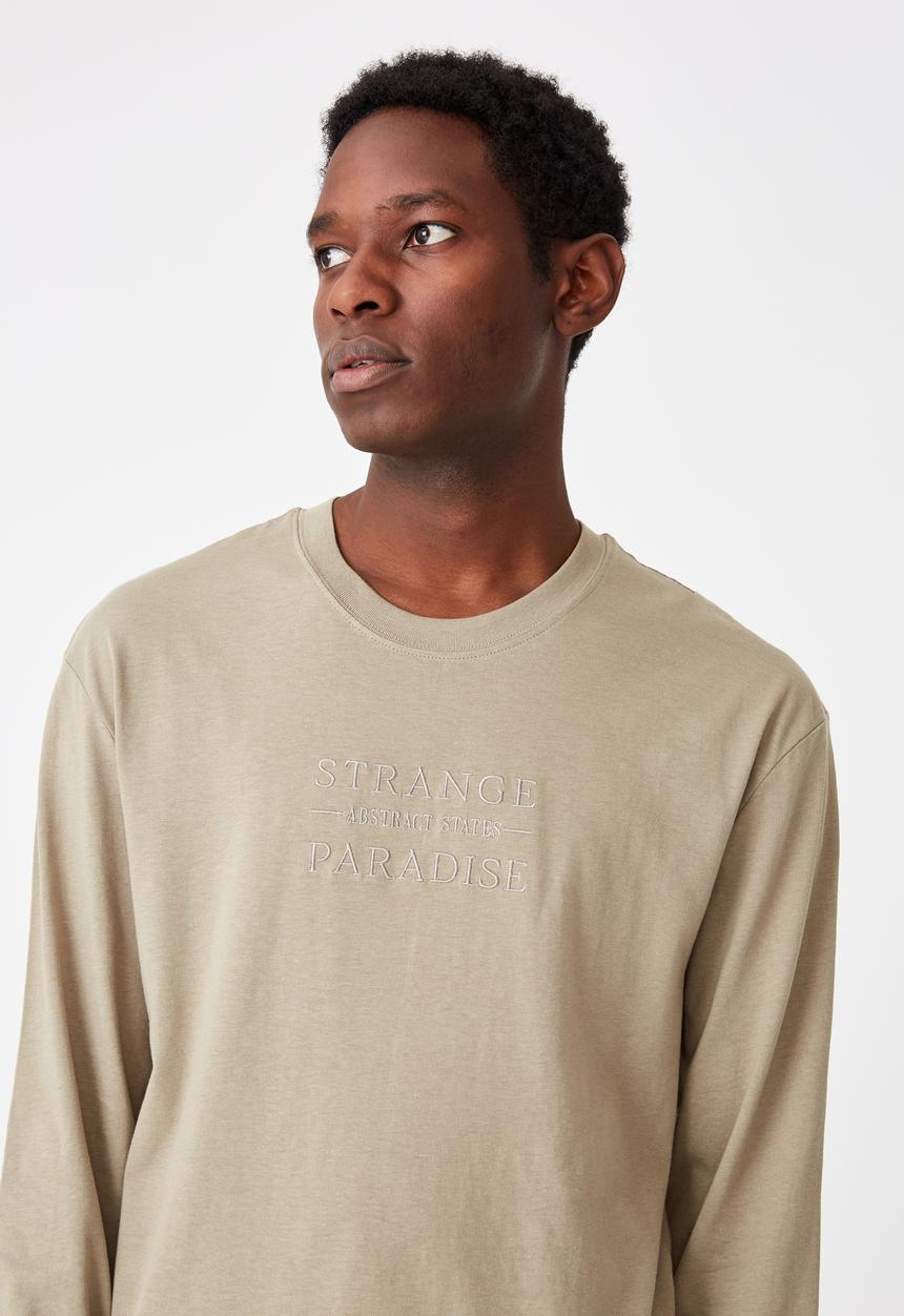 Cotton On - Strange paradise emb tbar long sleeve - moss stone