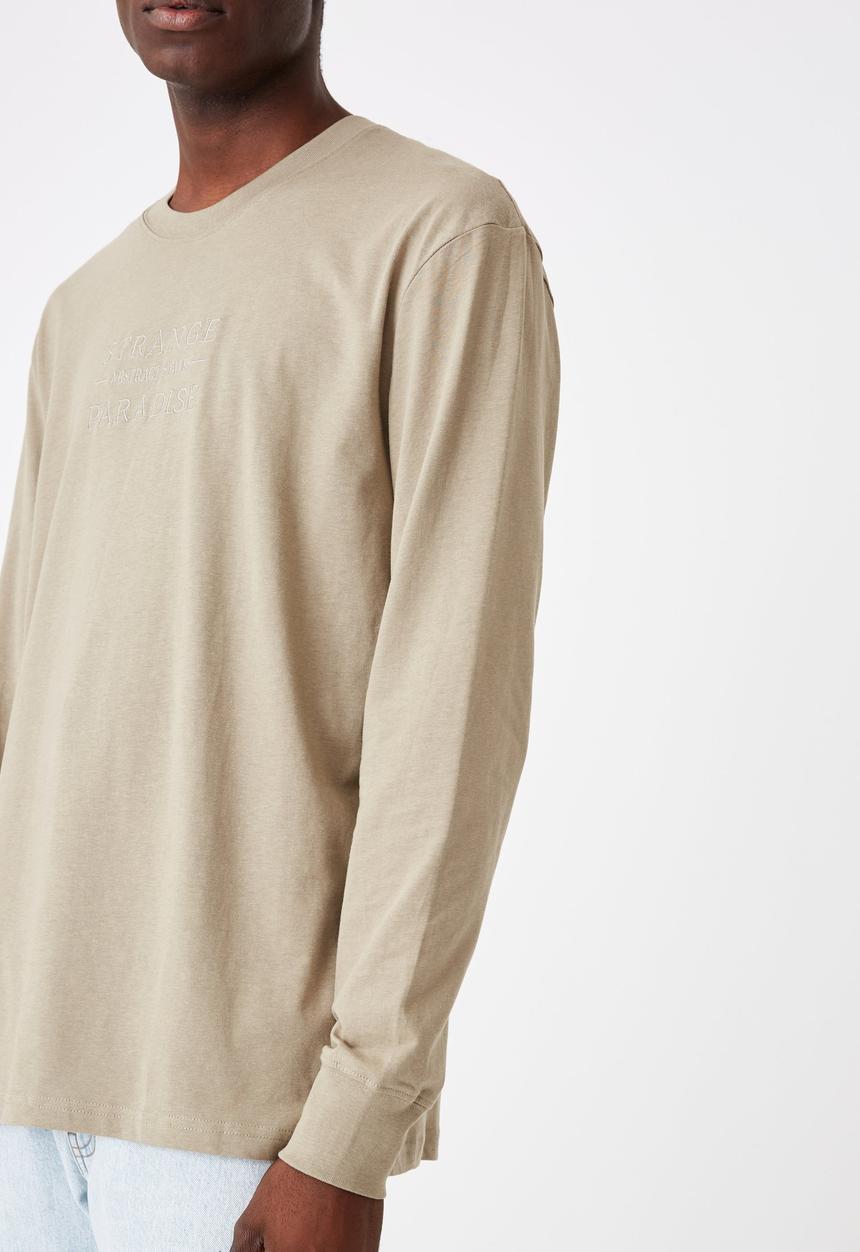 Cotton On - Strange paradise emb tbar long sleeve - moss stone