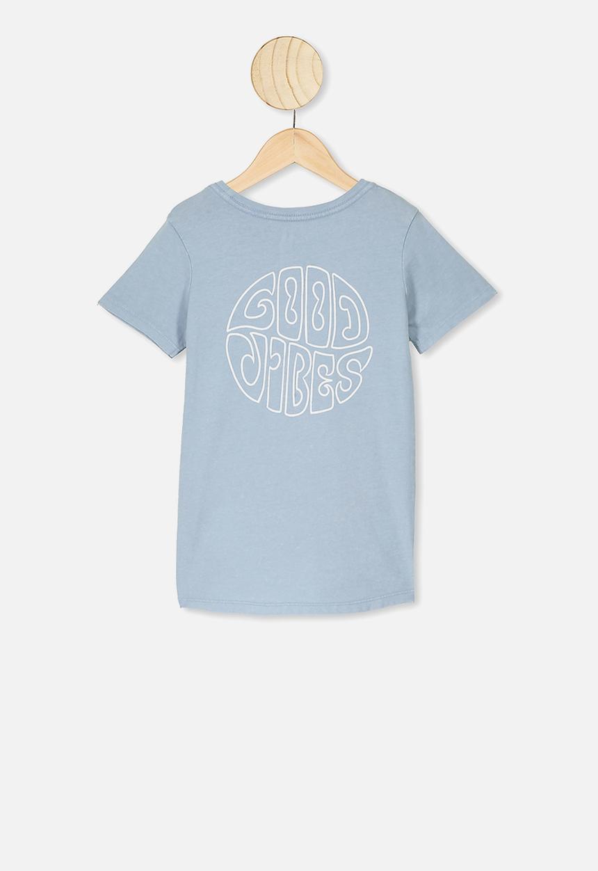 Cotton On - The cruz short sleeve long line tee - blue