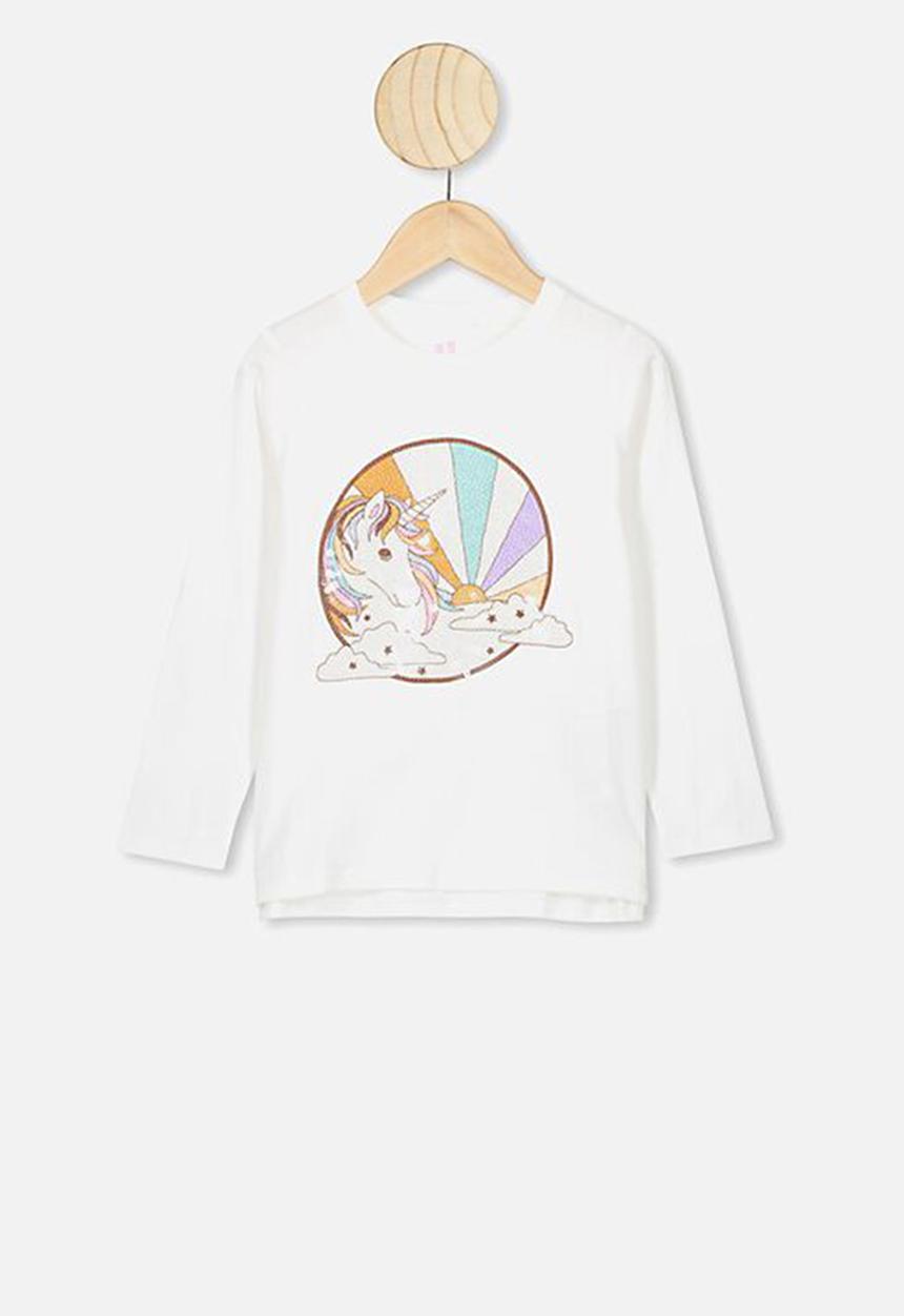 Cotton On - Stevie ls embellished tee - vanilla