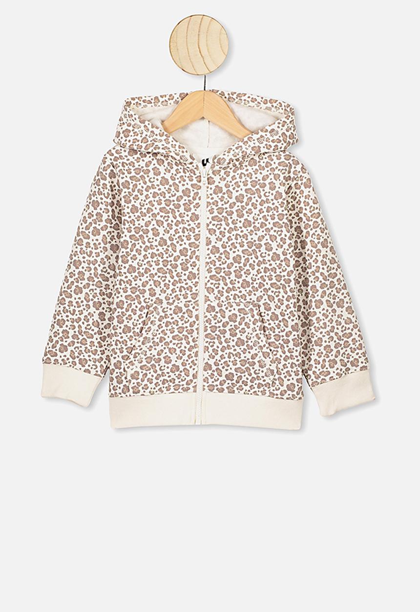 Cotton On - Sunny zip through hoodie - cream & brown 
