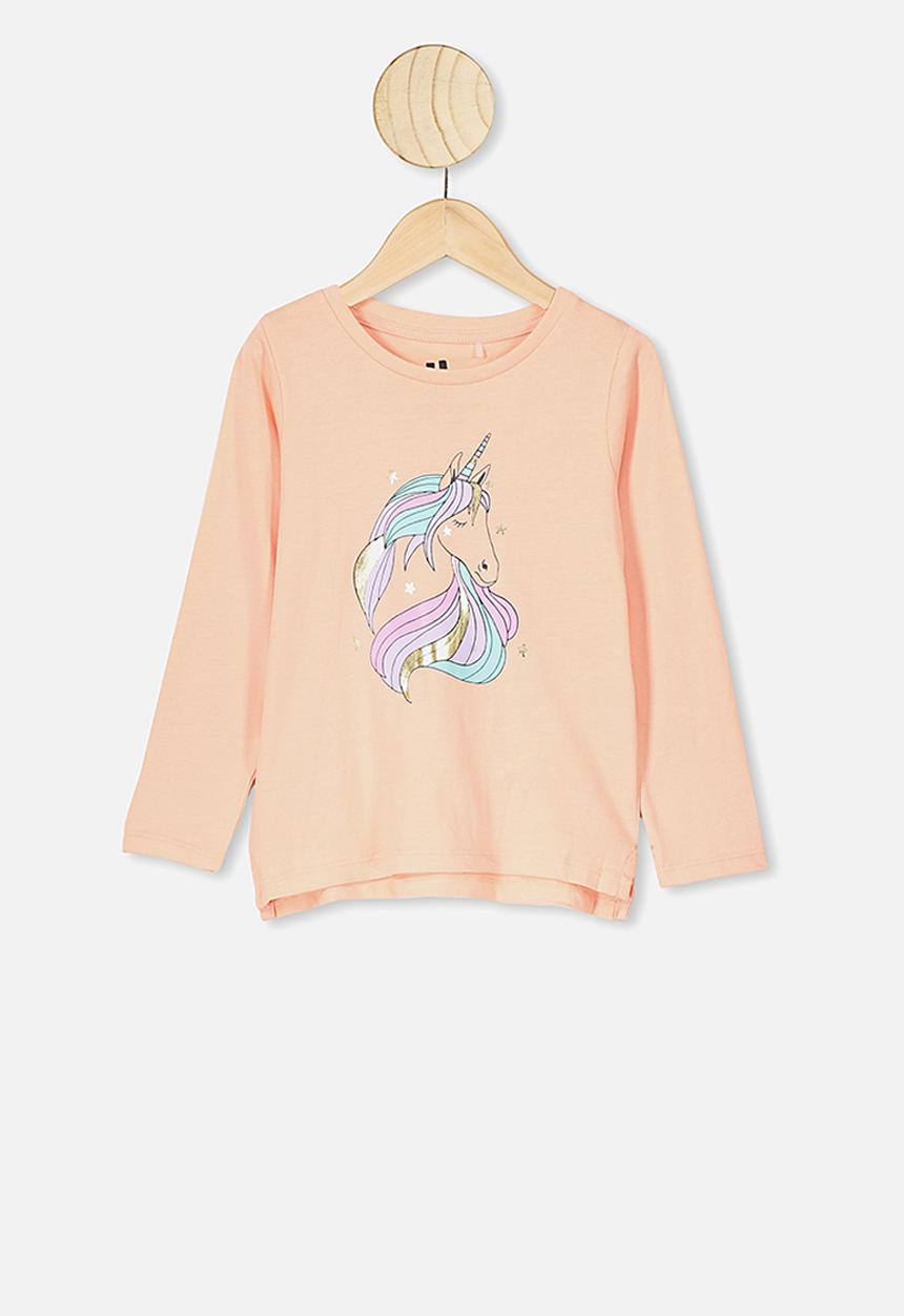 Cotton On - Penelope long sleeve tee - pastel peach