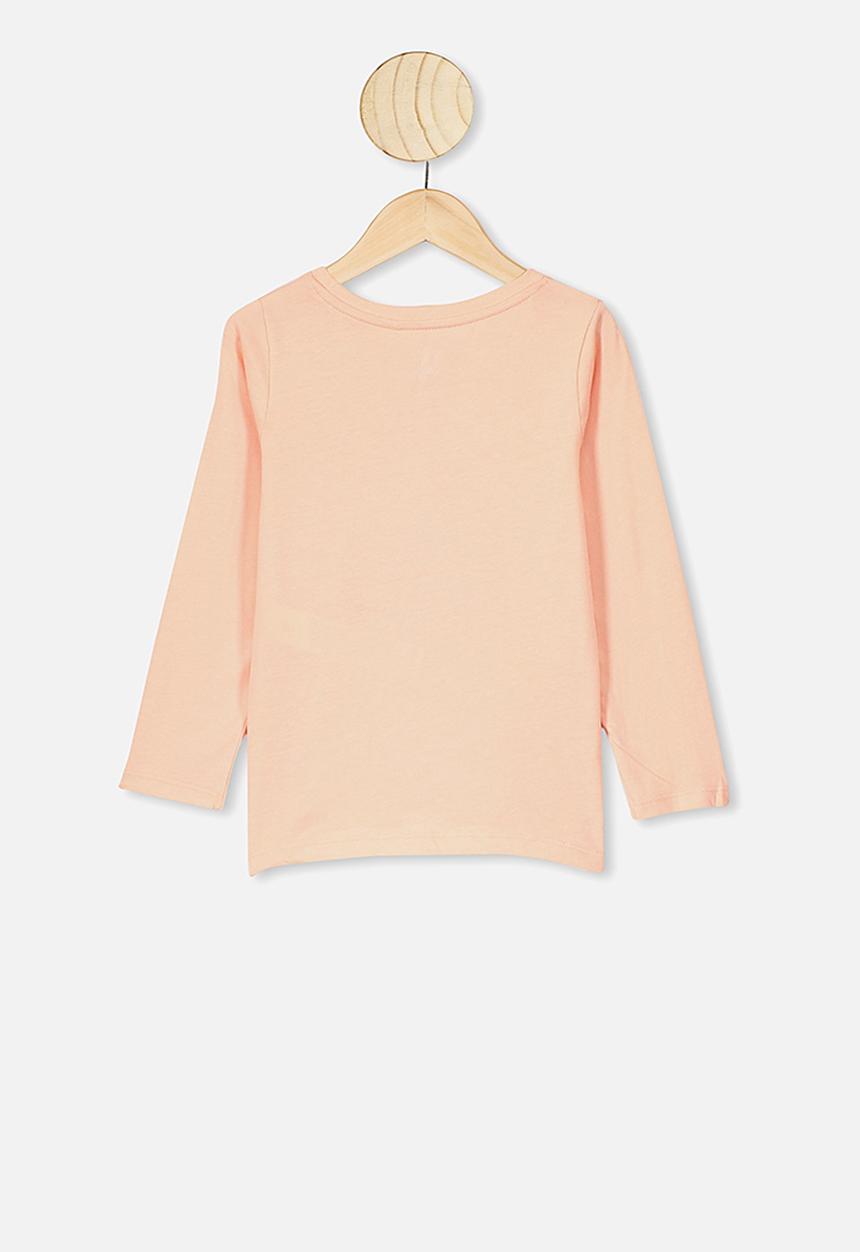 Cotton On - Penelope long sleeve tee - pastel peach