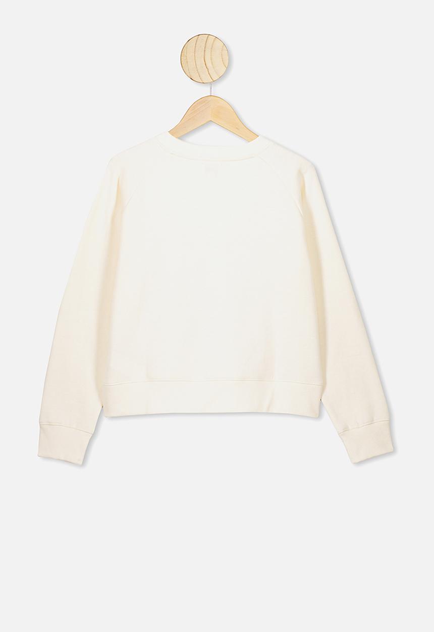 Free by Cotton On - Boxy crew neck jumper - cream 