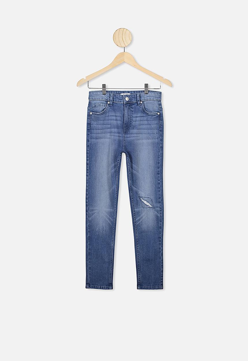 Free by Cotton On - Slim leg jean - mid denim