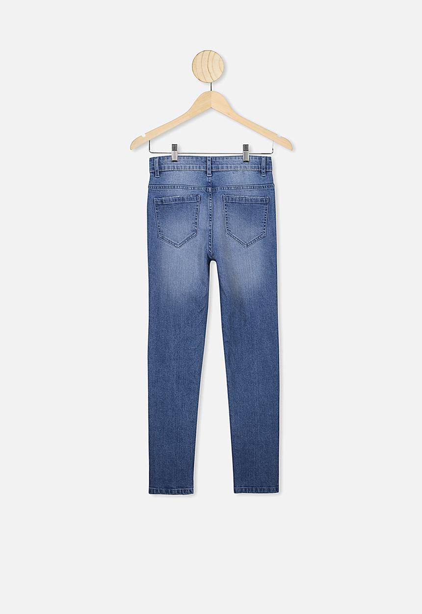 Free by Cotton On - Slim leg jean - mid denim