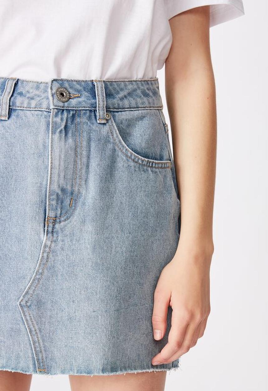 Factorie - Classic denim skirt - thrift blue