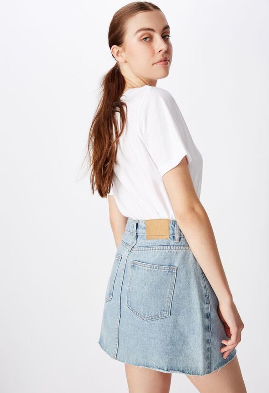 Factorie - Classic denim skirt - thrift blue