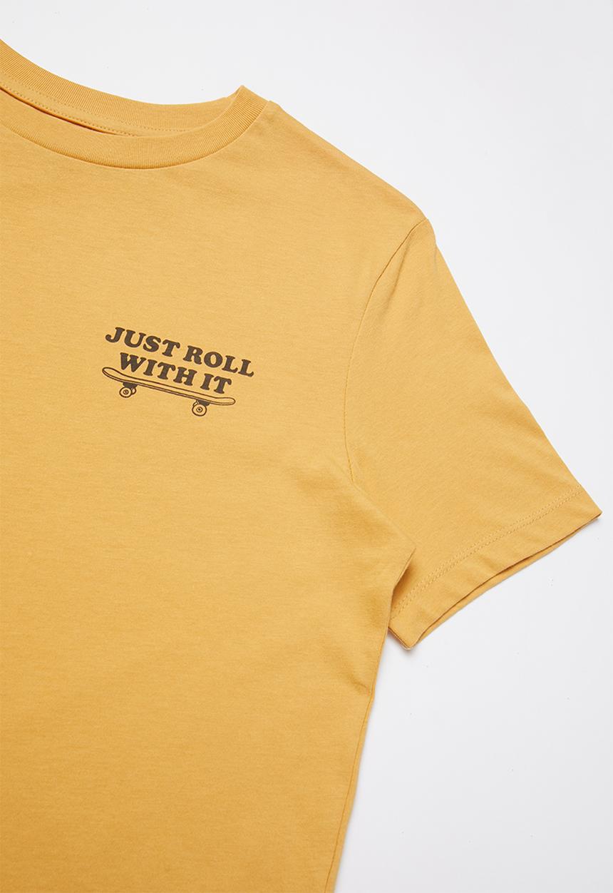 Free by Cotton On - Judd oversize short sleeve tee - vintage honey