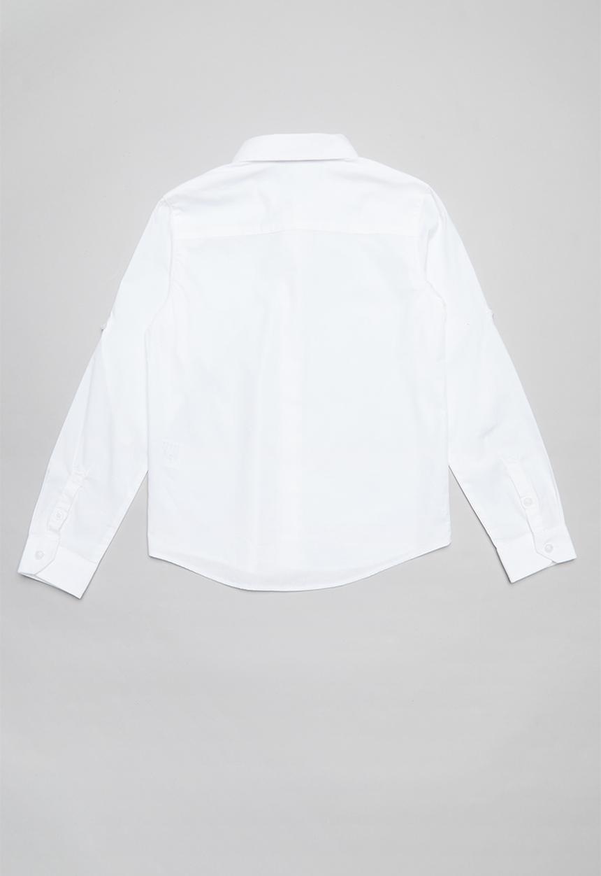 GUESS - Long sleeve Guess tab core shirt - white