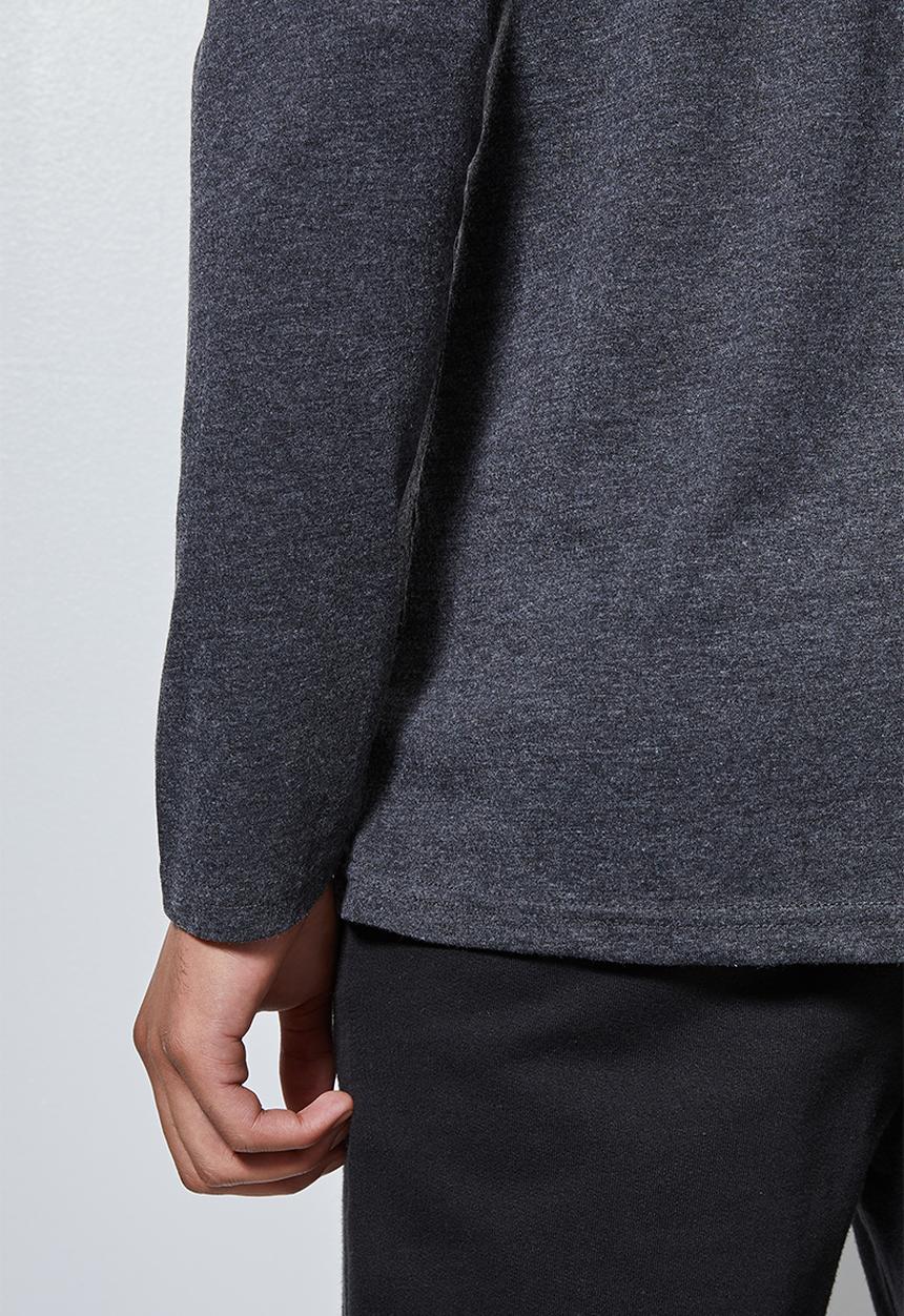 Superbalist - Nate plain long sleeve crew neck tee - grey1