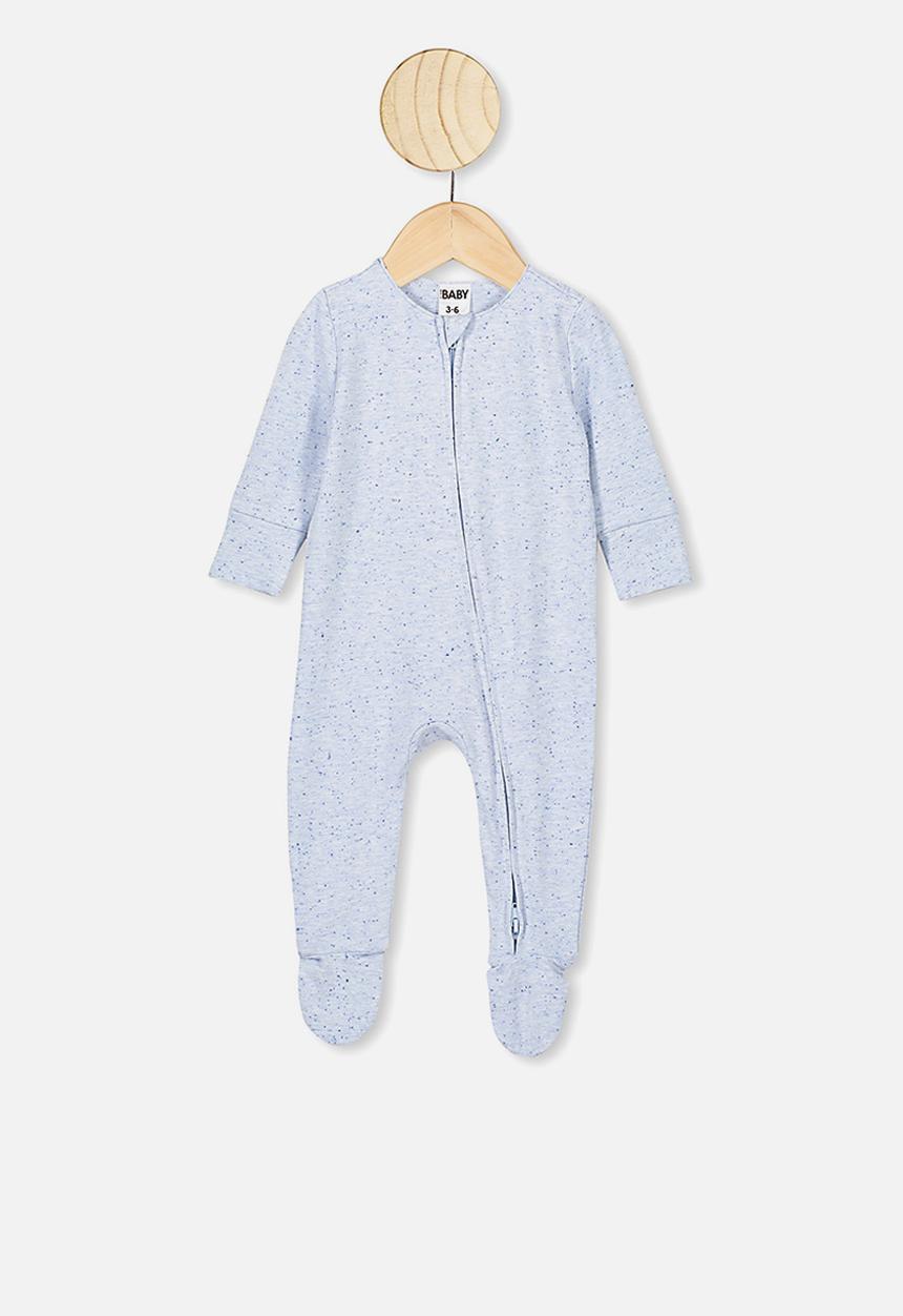 Cotton On - The long sleeve zip romper - blue 