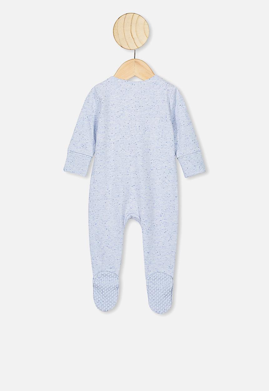Cotton On - The long sleeve zip romper - blue 