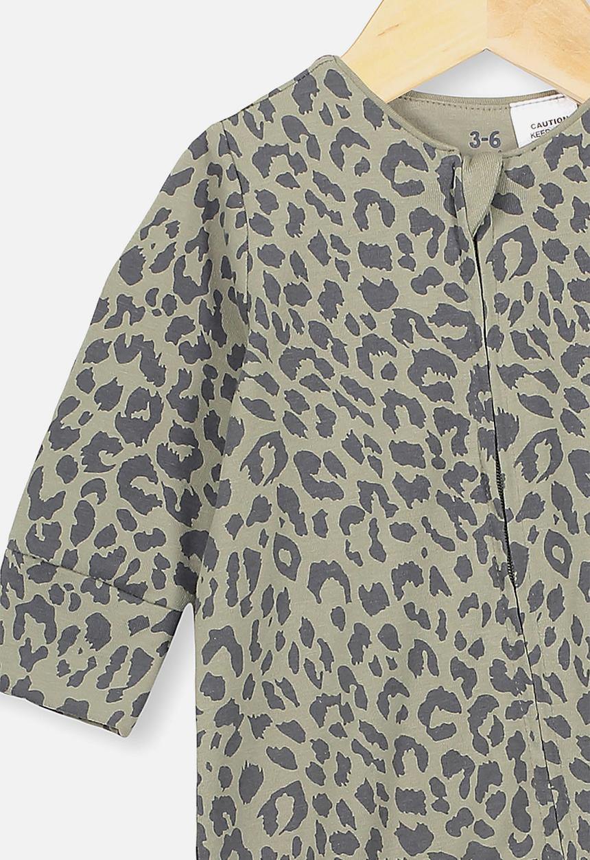 Cotton On - The long sleeve zip romper - silver sage
