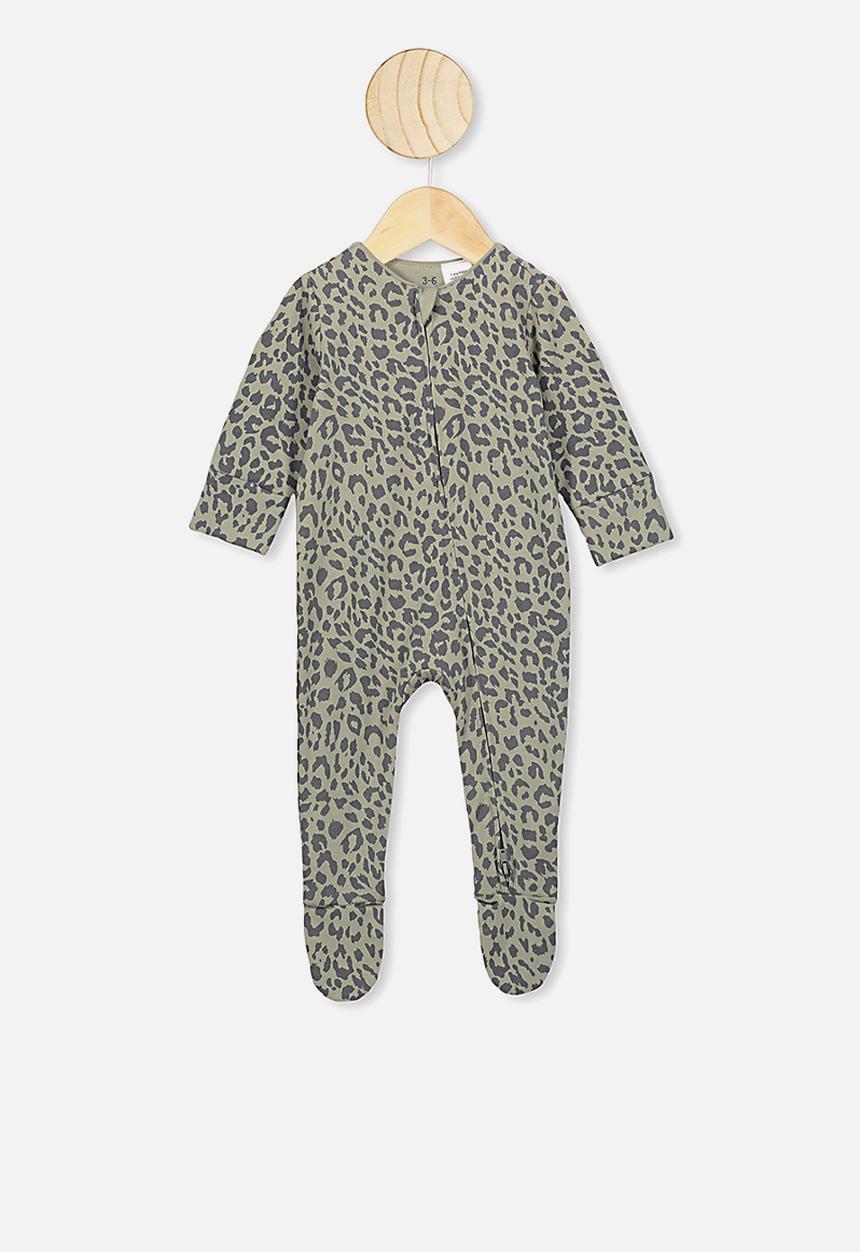 Cotton On - The long sleeve zip romper - silver sage